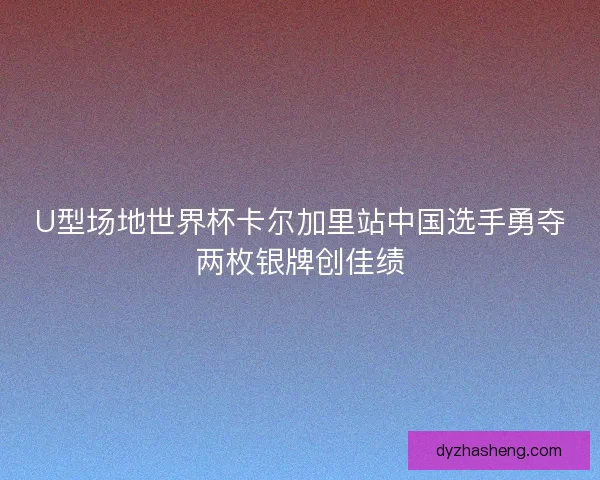 U型场地世界杯卡尔加里站中国选手勇夺两枚银牌创佳绩
